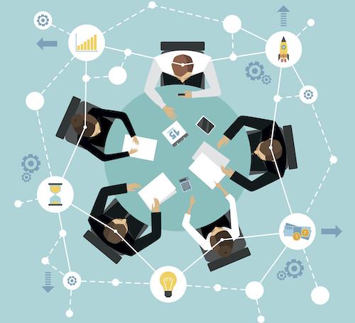 Business management meeting